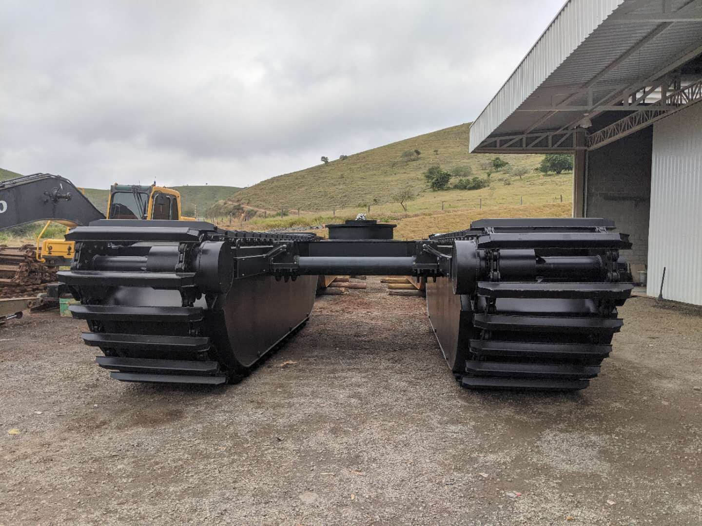  CASE CX160 Amphibious Excavator Pontoon Undercarriage was supplied to U.S.A market