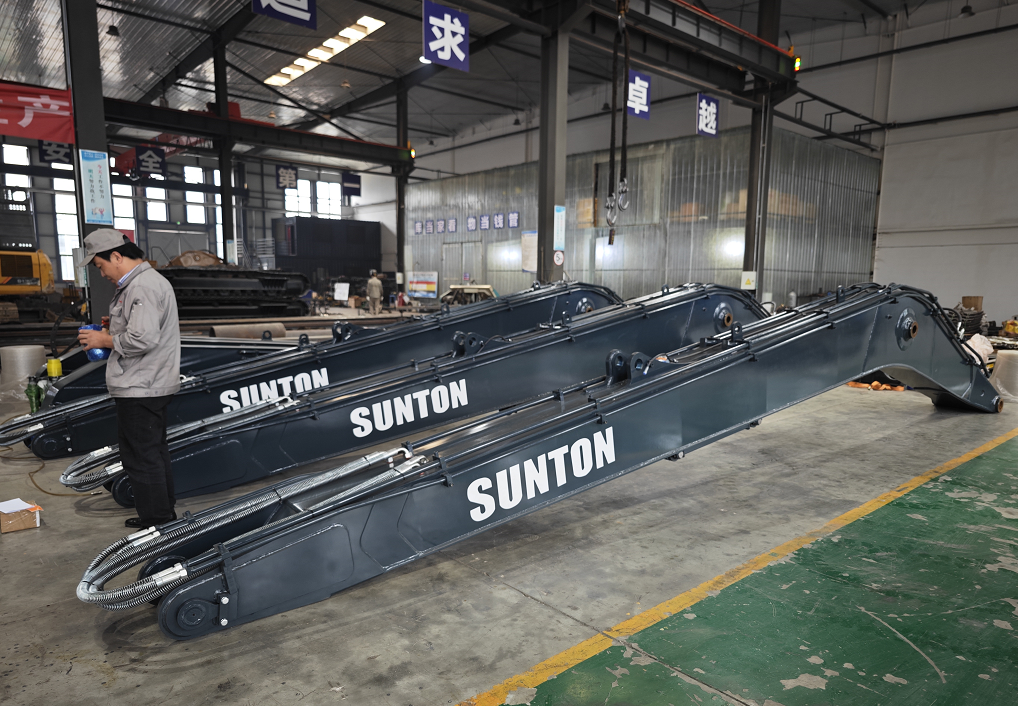 SUNTON Long Reach Booms for Hyundai Excavator were Supplied to Overseas Market